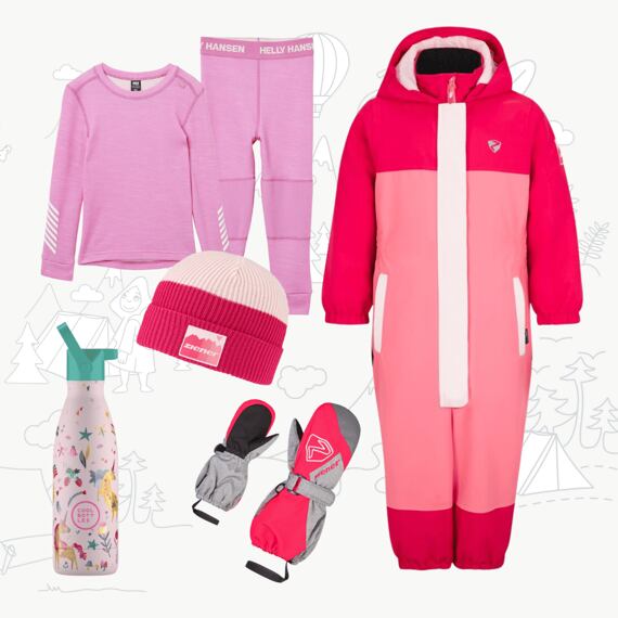 Dětský zimní outfit Ziener Anup - strawberry sorbet