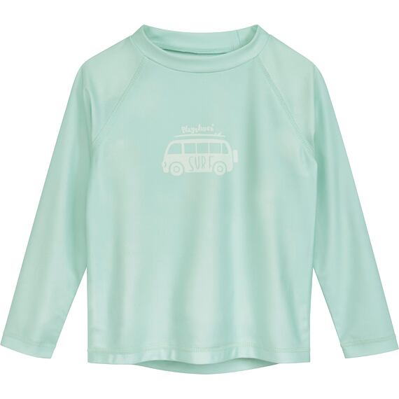 Dětské UV tričko Playshoes Surfbus mint green - dlouhý rukáv