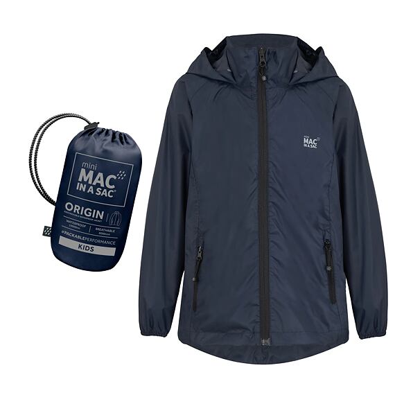 Dětská nepromokavá bunda Mac in a Sac Kid Origin Navy - SBALITELNÁ