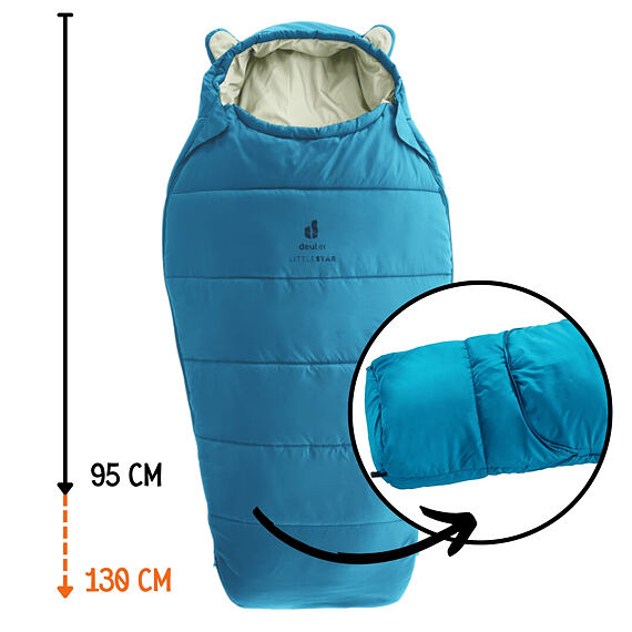 Dětský rostoucí spací pytel Deuter Little star wave-bone do 130 cm