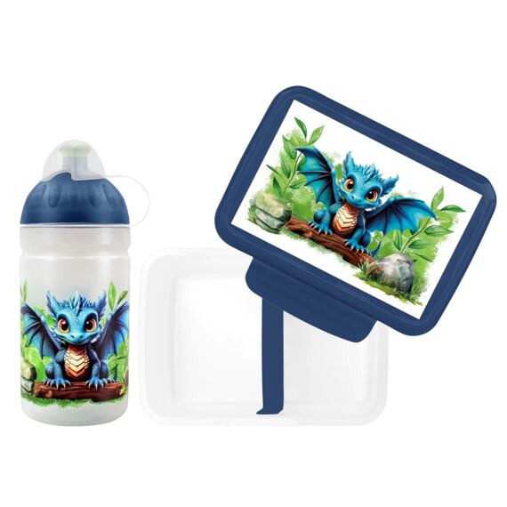 SET ZDRAVÁ LAHEV A ZDRAVÁ SVÁČA svačinový box a lahev 0,5l Dráček