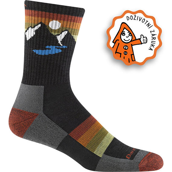 Funkční ponožky s merinem Darn Tough Sunset Ridge Lightweight with Cushion - charcoal