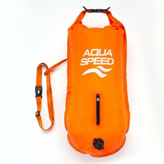Plavecká bójka Aqua Speed Open Water Swim Buoy - oranžová 37 × 72 cm