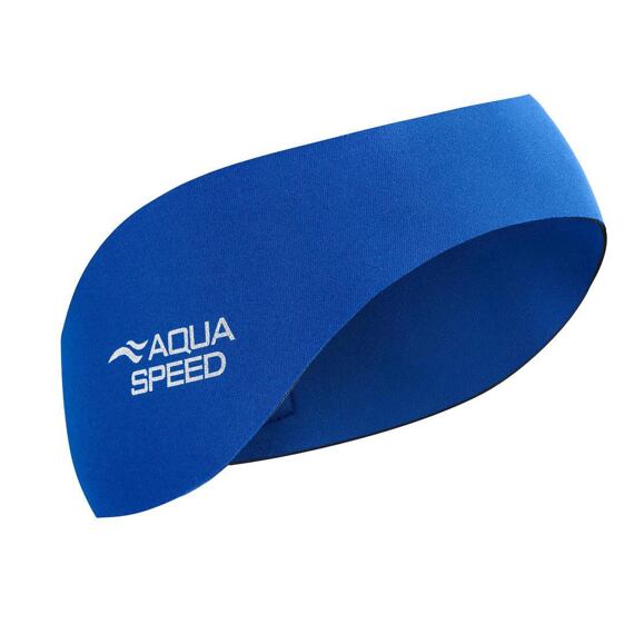 Neoprénová čelenka do vody Aqua Speed Earband blue - 50 cm