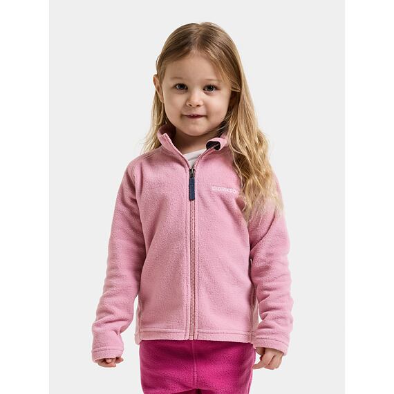 Detská fleecová mikina Didriksons Monte v odtieni oyster pink