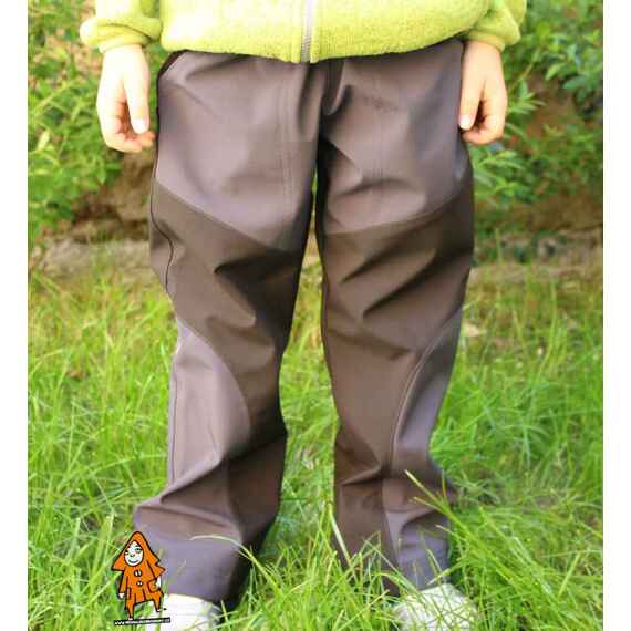 Dětské softshellové kalhoty Fantom do nápletu outdoor šedo černé