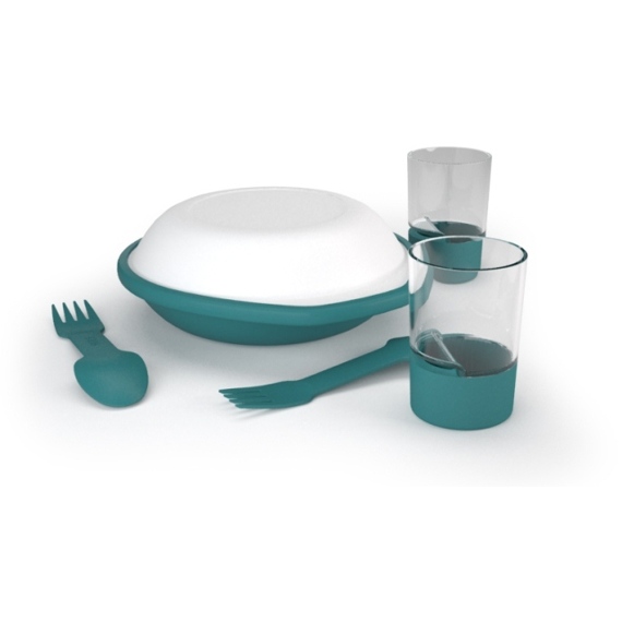 Jídelní set Silva Dine Duo Kit tyrkysový