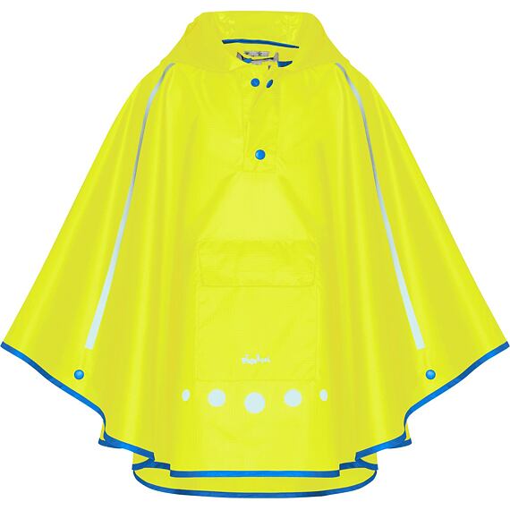 Dětská pláštěnka Playshoes neonově žlutá - pončo
