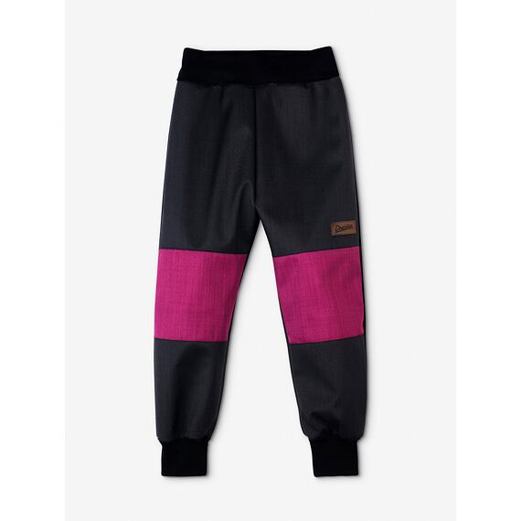 Dětské softshellové kalhoty Drexiss bez zateplení black violet