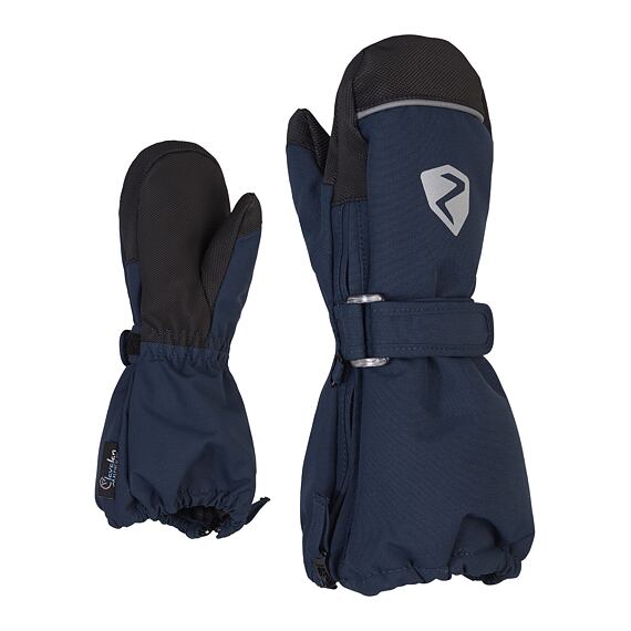 Dětské zimní rukavice Ziener Lanup AS® AW dark navy - celorozepínací palčáky