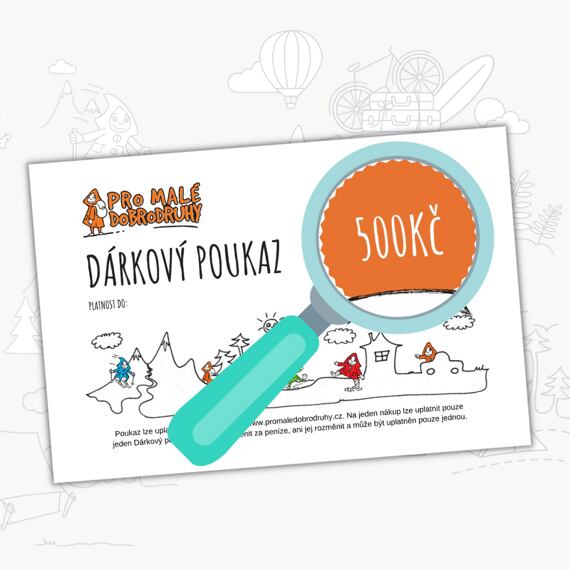 Dárkový poukaz Promaledobrodruhy.cz na 500 Kč