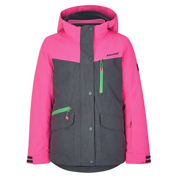 Dětská zimní bunda Ziener Anoki Jr ombre washed neon