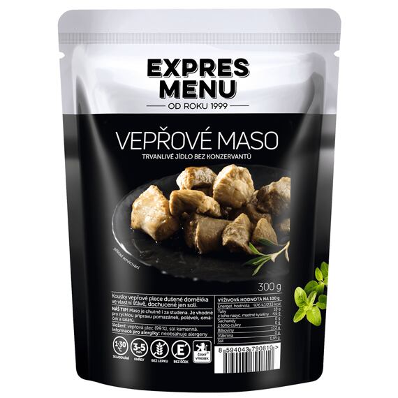 Vepřové maso ve vlastní šťávě Expres menu 3 porce