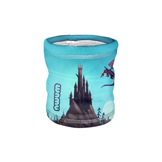 Dětský fleecový nákrčník Wamu Dragon fantasy - modrý