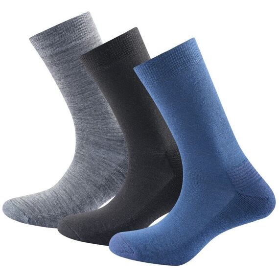 Funkční ponožky s merinem Devold daily medium středně silné indigo mix 3 páry