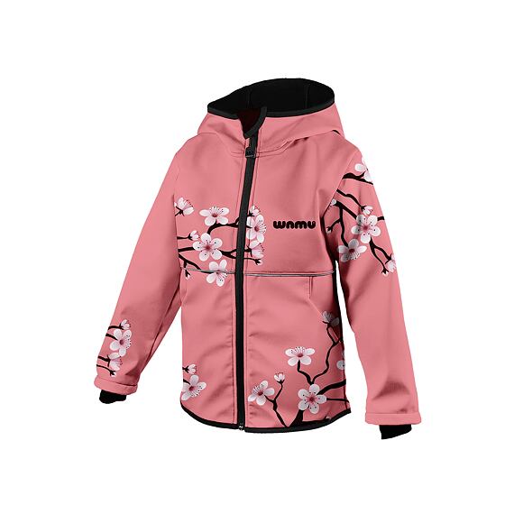 Dětská softshellová bunda Wamu s fleecem Sakury - růžová