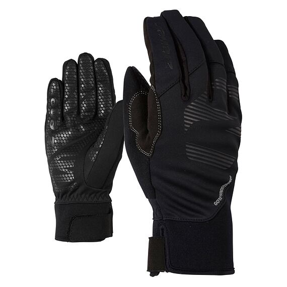Softshellové rukavice Ziener Ilko Gore-Tex WS black - prstové