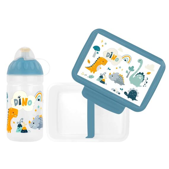 SET ZDRAVÁ LAHEV A ZDRAVÁ SVÁČA svačinový box a lahev 0,5l Dino