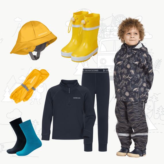 Dětský outfit do deště Didriksons Ocean navy