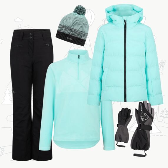 Dětský zimní outfit Ziener pro juniory Amani - radiant lagoon