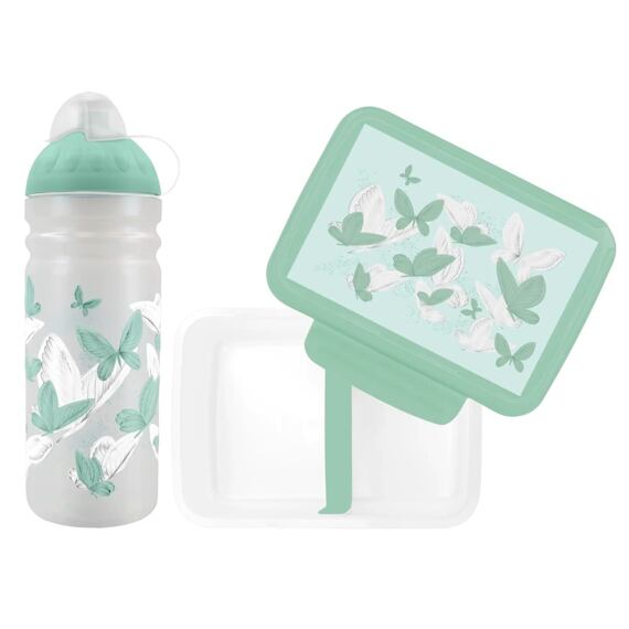 SET ZDRAVÁ LAHEV A ZDRAVÁ SVÁČA svačinový box a lahev 0,7l Butterfly