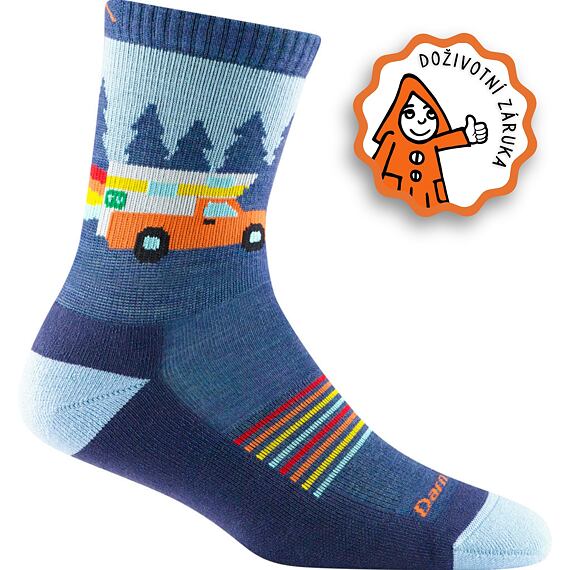 Dětské funkční ponožky s merinem Darn Tough Van Wild Lightweight with Cushion - denim