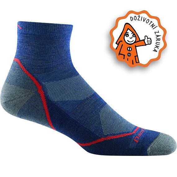 Nízké funkční ponožky s merinem Darn Tough Light Hiker 1/4 Lightweight with Cushion - denim