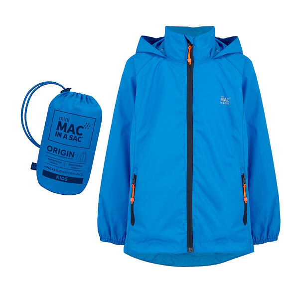 Dětská nepromokavá bunda Mac in a Sac Kid Origin Ocean blue - SBALITELNÁ