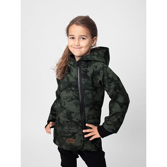 Dětský softshellový kabát Drexiss Army black