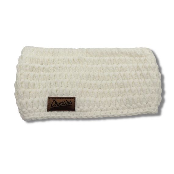 Háčkovaná čelenka Drexiss Sport White