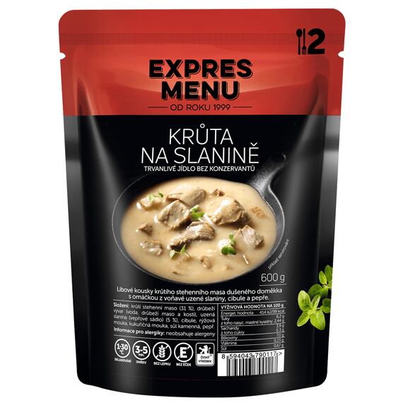 Krůta na slanině Expres menu 2 porce