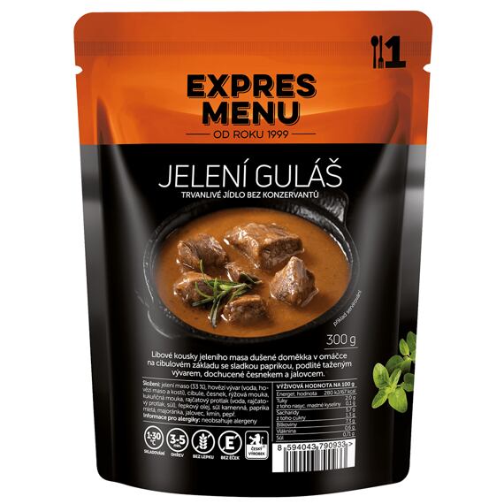 Jelení guláš Expres menu 1 porce