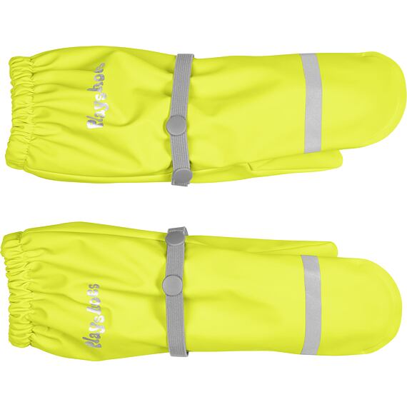Dětské zateplené rukavice do deště Playshoes neonově žluté