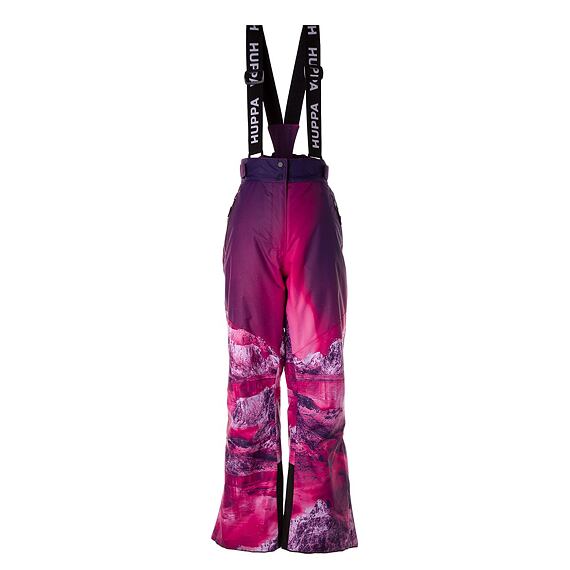 Juniorské lyžařské kalhoty Huppa Greta fuchsia pattern