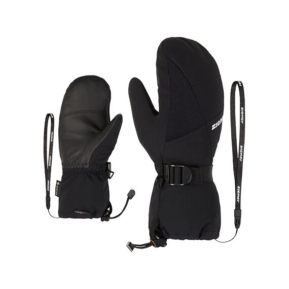 Dětské zimní rukavice Ziener Lanic GTX Gore plus warm Jr black - palčáky s poutkem