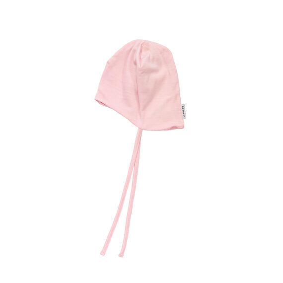 Dětská funkční čepice s merinem Devold Breeze zavazovací chalk pink