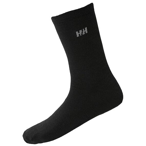 Funkční ponožky s merinem Helly Hansen Everyday wool sock 2-pack - black