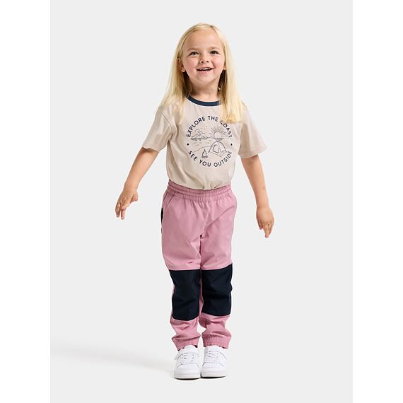 Dětské funkční kalhoty Didriksons Flox s „cordurou“ bez zateplení light heather pink