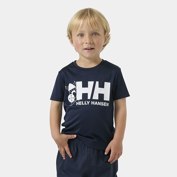 Dětské funkční UV tričko Helly Hansen K Tech Graphic krátký rukáv - navy
