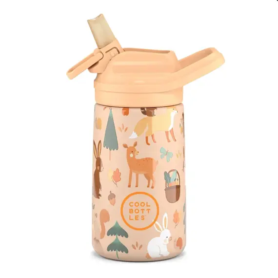 Dětská nerezová termoláhev Cool Bottles 3D Kiddie Woodland Buddies 350 ml