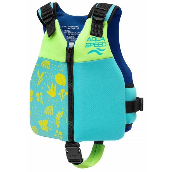 Dětská plovací vesta Aqua Speed Safe Splash s bezpečnostním páskem - modrá