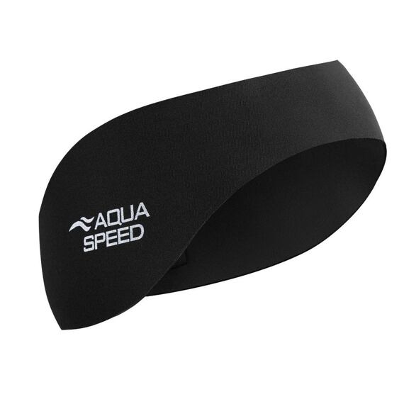 Neoprénová čelenka do vody Aqua Speed Earband black - 50 cm