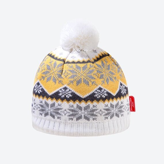 Dětská pletená čepice merino Windstopper Kama BW20 bílá