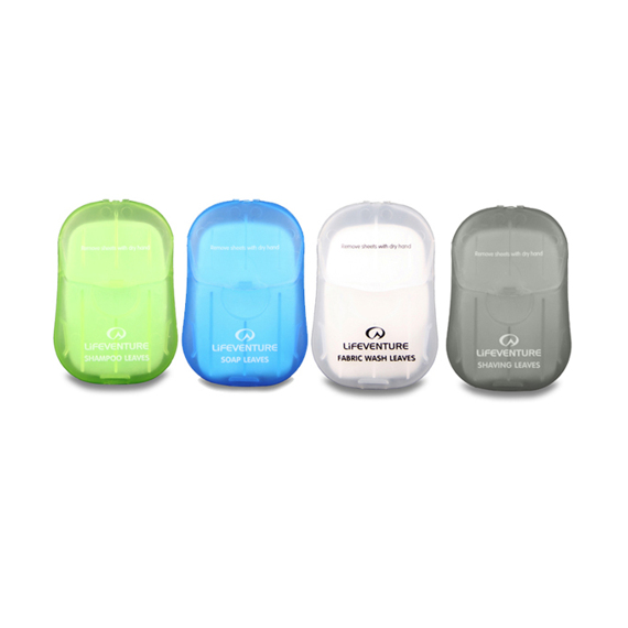 Hygienické lístky na cesty LifeVenture - soap, fabric wash, shampoo