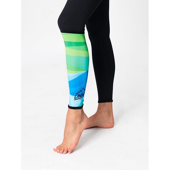 Dámské sportovní legíny Drexiss Shapes green blue