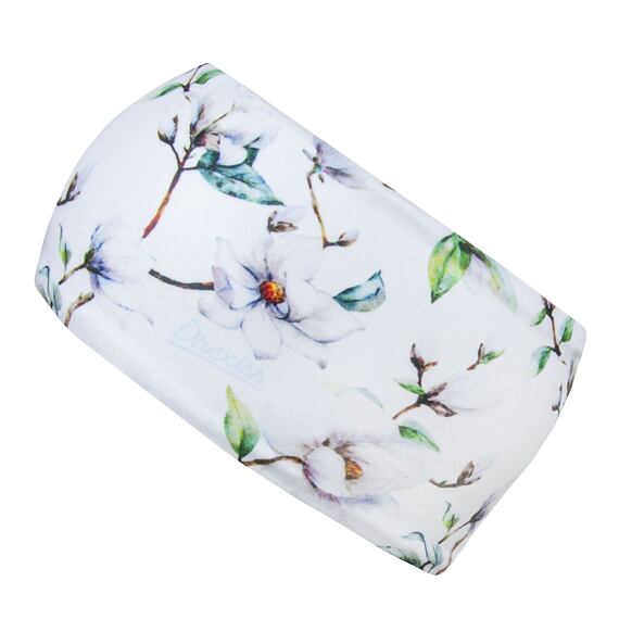 Funkční čelenka dvouvrstvá Drexiss White Flowers - nezateplená