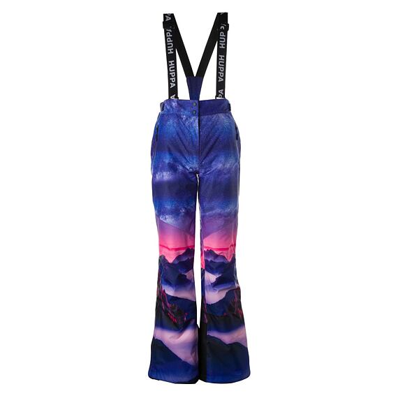 Juniorské lyžařské kalhoty Huppa Greta dark lilac pattern