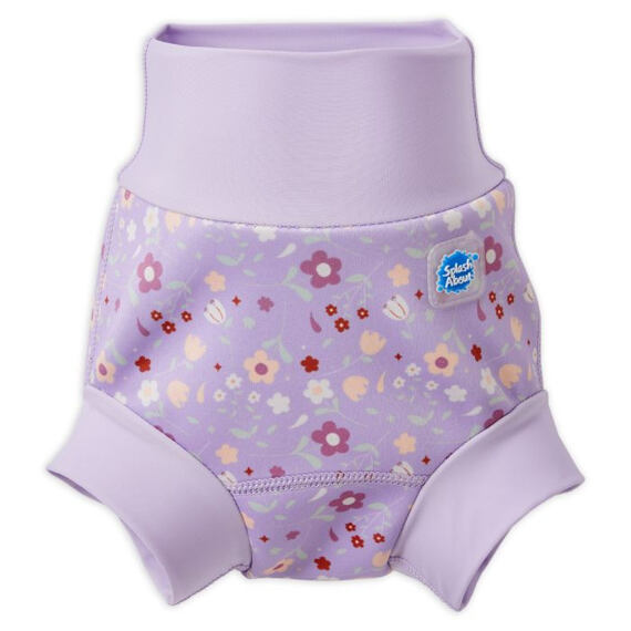 Dětské plenkové plavky Splash About Happy Nappy Lilac Spring Květiny
