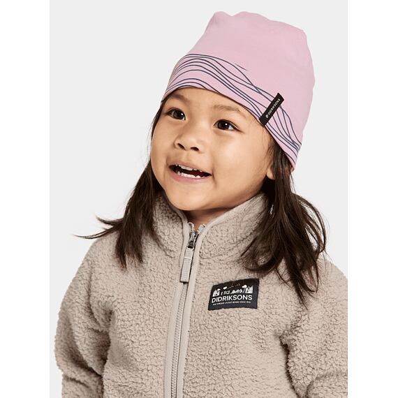 Dětská oboustranná čepice Didriksons Banjo soft pink