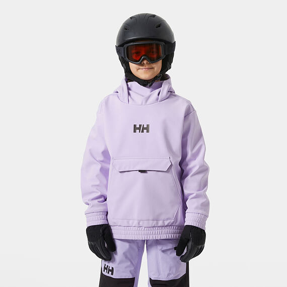 Dětská lyžařská softshellová bunda Helly Hansen Jr Powder Softshell Hoodie - bright lavender